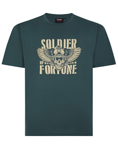 Spionage Signature Soldier Print T-Shirt Dunkelgrün